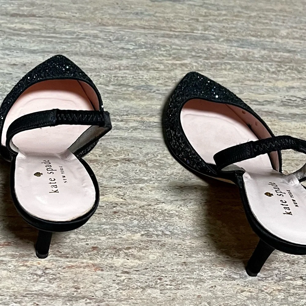 Kate Spade Black Glitter Heels - Picture 2 of 16